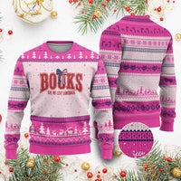 Patriotic Book Lover Gift Ugly Christmas Sweater Books Are My Love Language