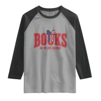 Patriotic Book Lover Gift Raglan Shirt Books Are My Love Language