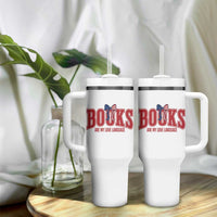 Patriotic Book Lover Gift Tumbler With Handle Books Are My Love Language