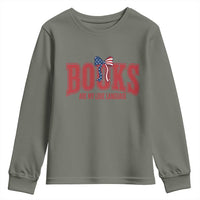 Patriotic Book Lover Gift Youth Sweatshirt Books Are My Love Language
