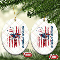 Patriotic ED Nurse Gift Ceramic Ornament 250 Years Of Emergency Department