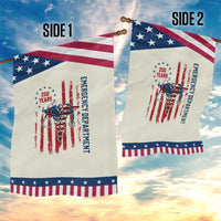 ED Nurse Gift Patriotic Garden Flag 250 Years Of Emergency Department