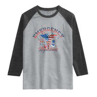 Patriotic Emergency Department Raglan Shirt USA 250th Anniversary Medical Gift