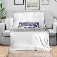 Patriotic ER Nurse Gift Throw Blanket America 250th Anniversary
