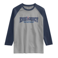Patriotic ER Nurse Gift Raglan Shirt America 250th Anniversary