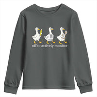 Funny Goose Teacher Testing Day Youth Sweatshirt Off to Actively Monitor