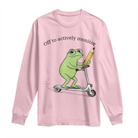 Funny Frog Teacher Testing Test Day Long Sleeve Shirt Off To Actively Monitor