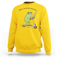 Funny Frog Teacher Testing Test Day Sweatshirt Off To Actively Monitor