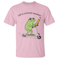 Funny Frog Teacher Testing Test Day T Shirt Off To Actively Monitor