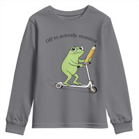 Funny Frog Teacher Testing Test Day Youth Sweatshirt Off To Actively Monitor
