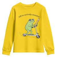 Funny Frog Teacher Testing Test Day Youth Sweatshirt Off To Actively Monitor