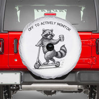 Funny Teacher Testing Day Spare Tire Cover Silly Raccoon Proctor Off To Actively Monitor