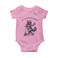 Funny Teacher Testing Day Baby Onesie Silly Raccoon Proctor Off To Actively Monitor