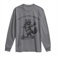 Funny Teacher Testing Day Long Sleeve Shirt Silly Raccoon Proctor Off To Actively Monitor