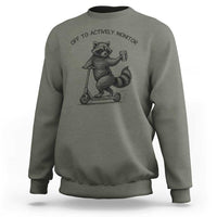 Funny Teacher Testing Day Sweatshirt Silly Raccoon Proctor Off To Actively Monitor