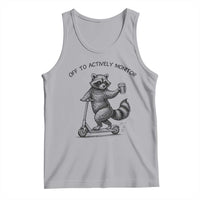 Funny Teacher Testing Day Tank Top Silly Raccoon Proctor Off To Actively Monitor