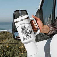 Funny Teacher Testing Day Tumbler With Handle Silly Raccoon Proctor Off To Actively Monitor