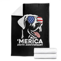 Merica Labrador Retriever Lover Throw Blanket 250th Anniversary Gift