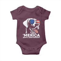 Merica Labrador Retriever Lover Baby Onesie 250th Anniversary Gift