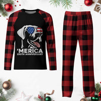 Merica Labrador Retriever Lover Plaid Pajama Set 250th Anniversary Gift