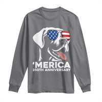 Merica Labrador Retriever Lover Long Sleeve Shirt 250th Anniversary Gift