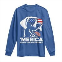 Merica Labrador Retriever Lover Long Sleeve Shirt 250th Anniversary Gift
