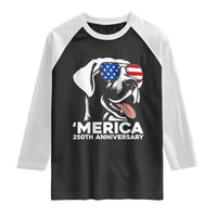 Merica Labrador Retriever Lover Raglan Shirt 250th Anniversary Gift