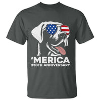 Merica Labrador Retriever Lover T Shirt 250th Anniversary Gift