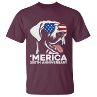 Merica Labrador Retriever Lover T Shirt 250th Anniversary Gift