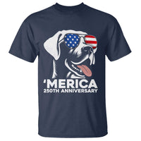 Merica Labrador Retriever Lover T Shirt 250th Anniversary Gift