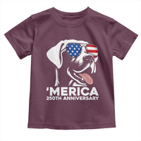 Merica Labrador Retriever Lover Toddler T Shirt 250th Anniversary Gift