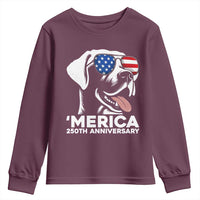 Merica Labrador Retriever Lover Youth Sweatshirt 250th Anniversary Gift