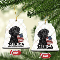 Patriotic Labrador Retriever Ceramic Ornament America 250th Anniversary Gift