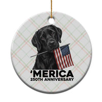 Patriotic Labrador Retriever Ceramic Ornament America 250th Anniversary Gift