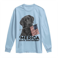 Patriotic Labrador Retriever Long Sleeve Shirt America 250th Anniversary Gift