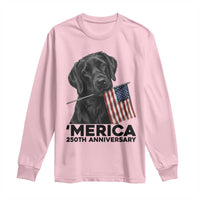 Patriotic Labrador Retriever Long Sleeve Shirt America 250th Anniversary Gift