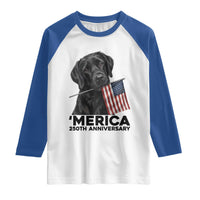 Patriotic Labrador Retriever Raglan Shirt America 250th Anniversary Gift