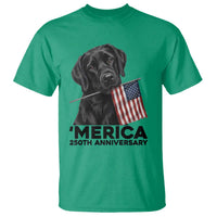 Patriotic Labrador Retriever T Shirt America 250th Anniversary Gift