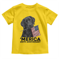 Patriotic Labrador Retriever Toddler T Shirt America 250th Anniversary Gift