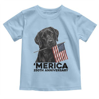 Patriotic Labrador Retriever Toddler T Shirt America 250th Anniversary Gift