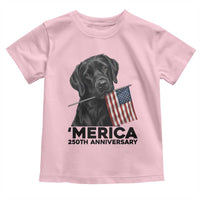 Patriotic Labrador Retriever Toddler T Shirt America 250th Anniversary Gift