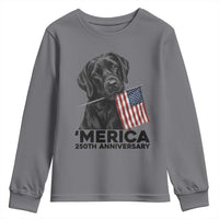 Patriotic Labrador Retriever Youth Sweatshirt America 250th Anniversary Gift