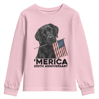 Patriotic Labrador Retriever Youth Sweatshirt America 250th Anniversary Gift