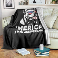 Merica French Bulldog Lover Throw Blanket 250th Anniversary Gift