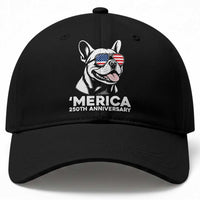 Merica French Bulldog Lover Baseball Cap 250th Anniversary Gift