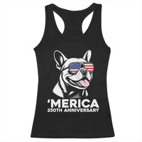 Merica French Bulldog Lover Racerback Tank Top 250th Anniversary Gift