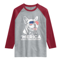 Merica French Bulldog Lover Raglan Shirt 250th Anniversary Gift