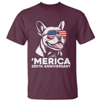 Merica French Bulldog Lover T Shirt 250th Anniversary Gift