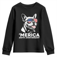 Merica French Bulldog Lover Youth Sweatshirt 250th Anniversary Gift