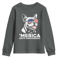 Merica French Bulldog Lover Youth Sweatshirt 250th Anniversary Gift
